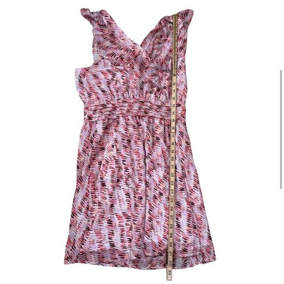 BCBGeneration Passion Pink V Neck Dress Size 4 Pockets Lined Spring Summer Dress - Picture 4 of 9